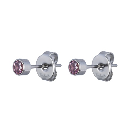 Пусеты Fiore Luna, Cubic zirconia Rhodolite, SWE0128 PH S